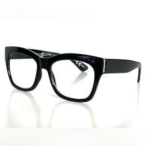 Peepers Shine On Women’s Black with Sparkles On Rim Blue Light 1.50 Readers NWOT